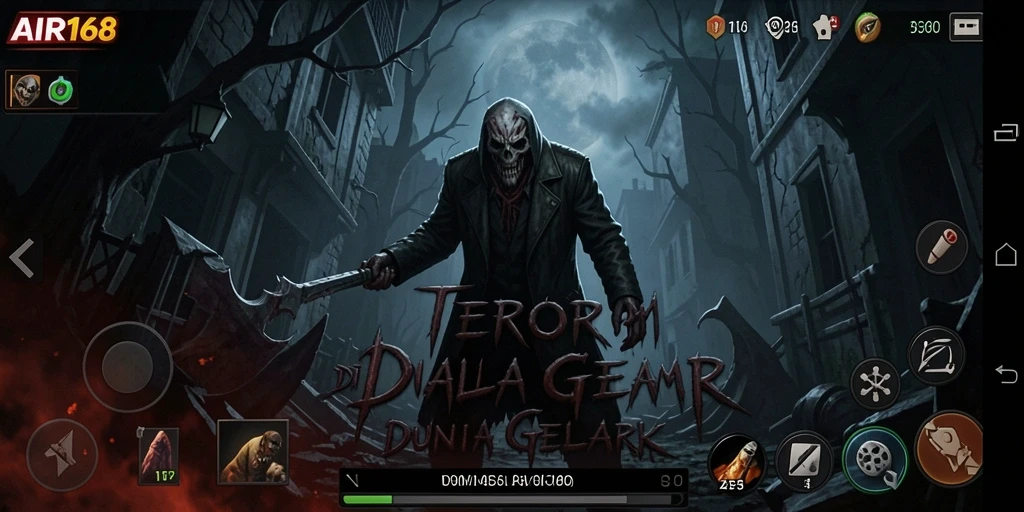 Gameplay seram AIR168 dengan suasana mencekam.
