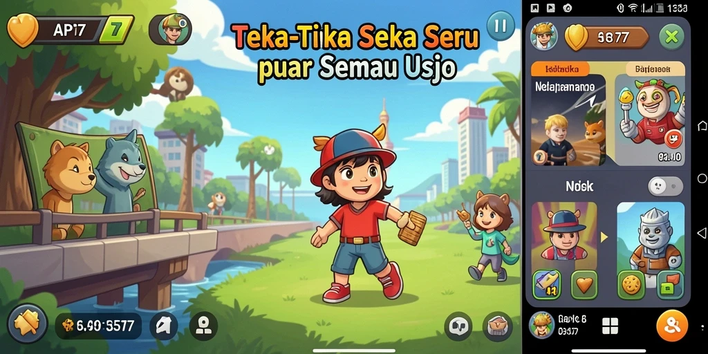 Tampilan gameplay seru dari API77 dengan teka-teki menantang.