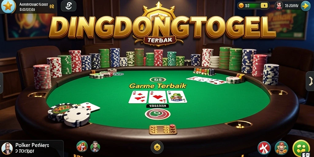 Screenshot utama DINGDONGTOGEL menampilkan gameplay seru permainan Poker.