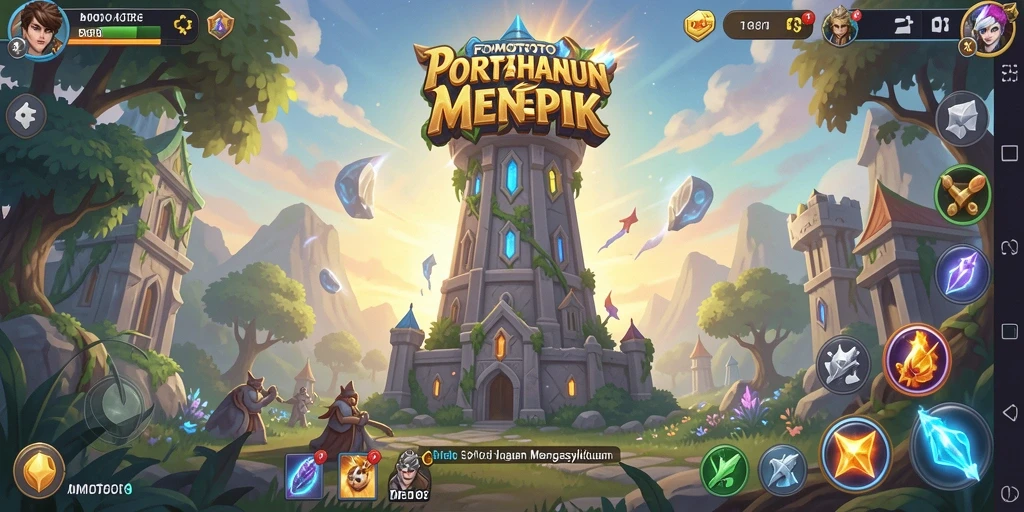 Tampilan gameplay FOMOTOTO yang menegangkan dan strategi Tower Defense.