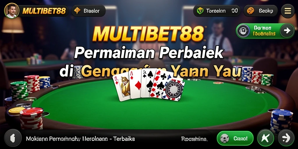 Tampilan menarik dari permainan Poker di MULTIBET88.