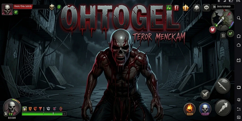 Gameplay menegangkan OHTOGEL dengan suasana horor yang mencekam.
