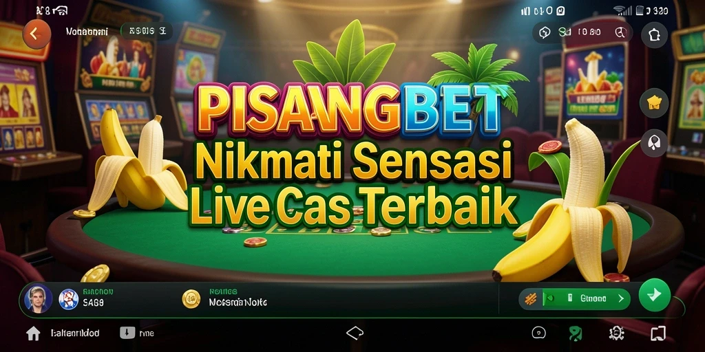 Screenshot utama PISANGBET menampilkan gameplay Live Casino yang mendebarkan.